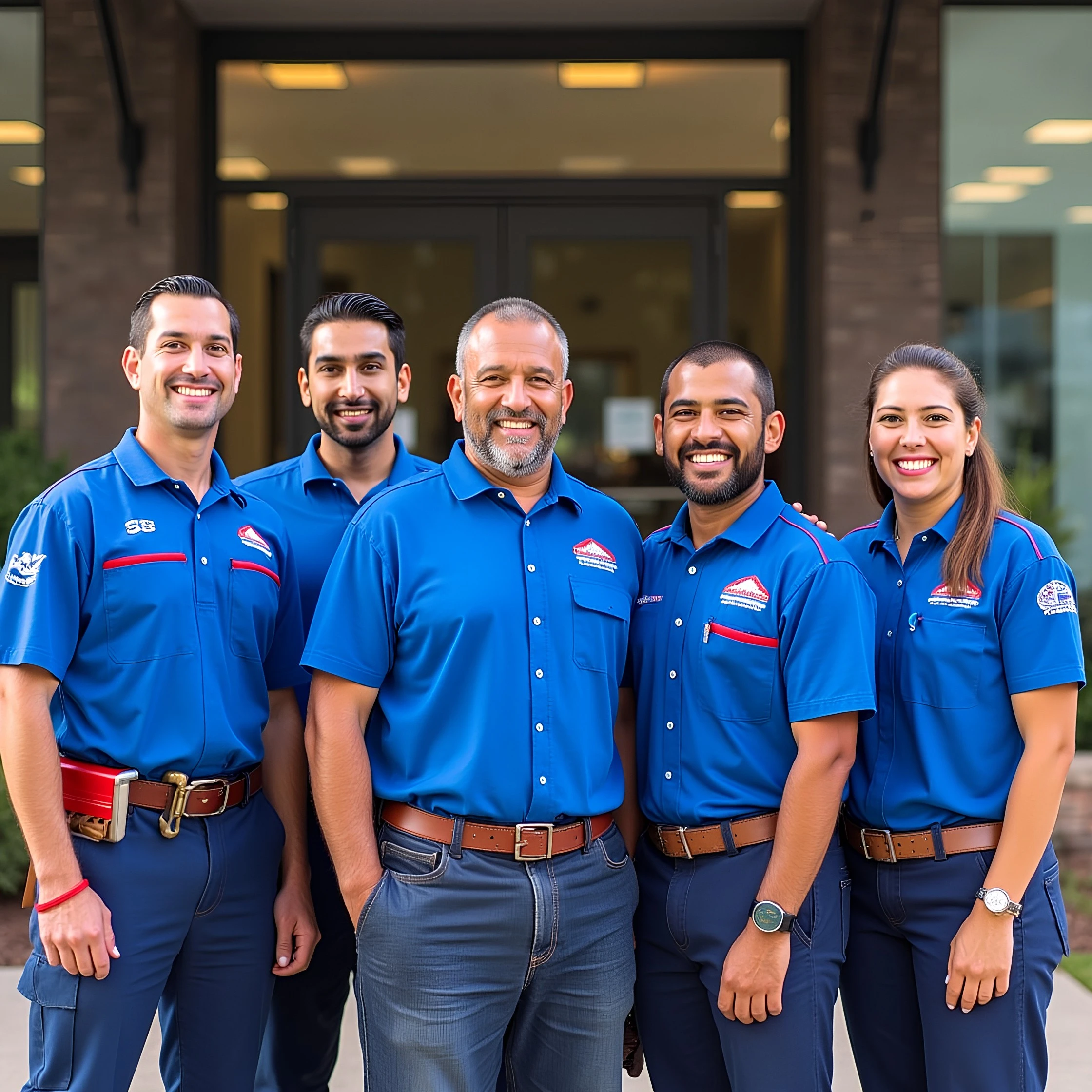 Equipo de técnicos especializados en mantenimiento de aire acondicionado